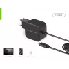 Conceptronic OZUL04BE 67W GaN USB PD lader, geïntegreerde USB-C-kabel