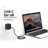 Conceptronic OZUL04BE 67W GaN USB PD lader, geïntegreerde USB-C-kabel