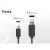 Conceptronic 2-poorts 20W GaN USB PD lader, USB-C x 1, USB-A x 1, QC 3.0, PPS