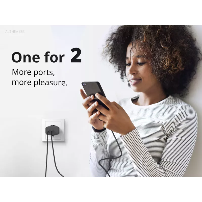 Conceptronic 2-poorts 20W GaN USB PD lader, USB-C x 1, USB-A x 1, QC 3.0, PPS