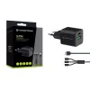 Conceptronic 2-poorts 33W GaN USB PD lader met 3-in-1 laadkabel, USB-C x 1, USB-A x 1, QC 3.0, PPS