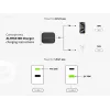 Conceptronic 2-poorts 33W GaN USB PD lader met 3-in-1 laadkabel, USB-C x 1, USB-A x 1, QC 3.0, PPS