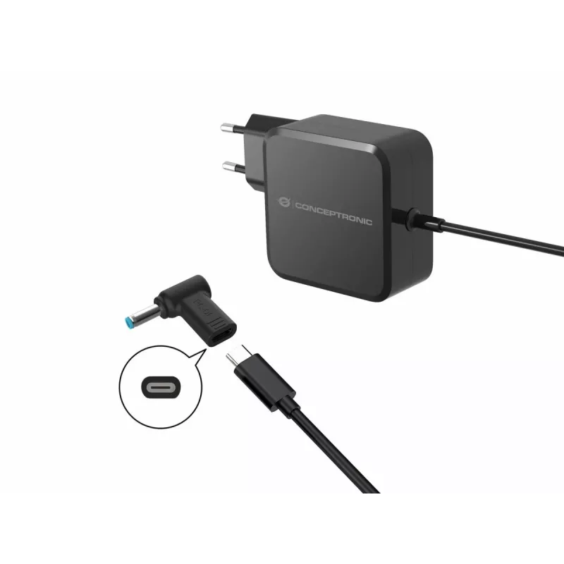 Conceptronic ABBY15PC01 DC-naar-USB-C-adapter, HP 4,5x3,0 mm, 18-20V