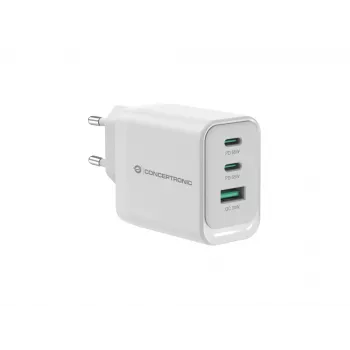 Conceptronic ALTHEA21W65 3-poorts 65W GaN USB PD-oplader, USB-C x 2, USB-A x 1, QC 3.0, PPS, PD 3.0