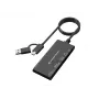 7-in-1 kaartlezer CONCEPTRONIC BIAN10B — USB 3.2 Gen 1 Type-A/Type-C, CF/MMC/MS/SD/MicroSD/xD, zwart