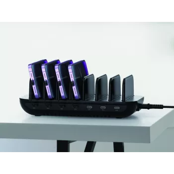 Conceptronic OZUL07B 160W 7-poorts USB PD-laadstation, USB-C x 7, PD 3.0