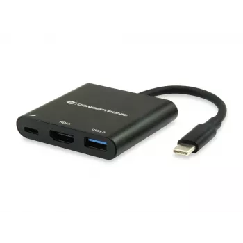 Conceptronic DONN01B laptop-dock/poort-replicator USB 3.2 Gen 1 (3.1 Gen 1) Type-C zwart