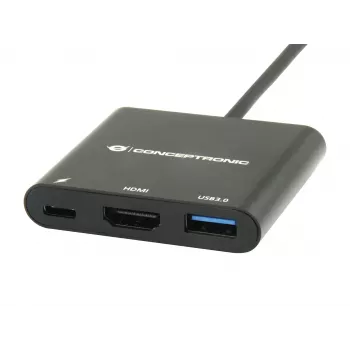 Conceptronic DONN01B laptop-dock/poort-replicator USB 3.2 Gen 1 (3.1 Gen 1) Type-C zwart
