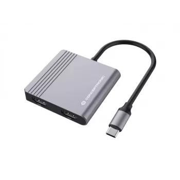 Conceptronic DONN13G laptop-dock/poort-replicator bedraad USB 3.2 Gen 1 (3.1 Gen 1) Type-C grijs