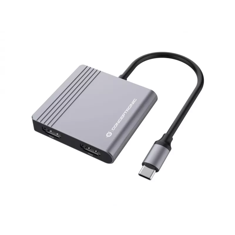 Conceptronic DONN13G laptop-dock/poort-replicator bedraad USB 3.2 Gen 1 (3.1 Gen 1) Type-C grijs