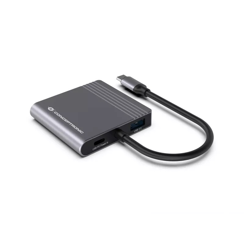 Conceptronic DONN13G laptop-dock/poort-replicator bedraad USB 3.2 Gen 1 (3.1 Gen 1) Type-C grijs