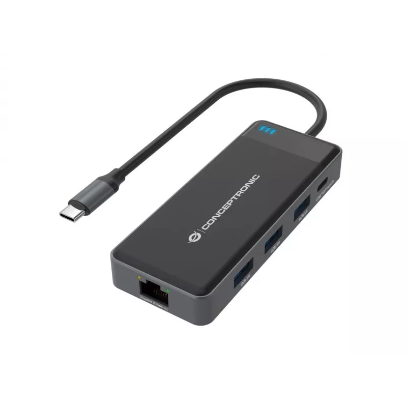 Conceptronic DONN14G laptop-dock/poort-replicator bedraad USB 3.2 Gen 1 (3.1 Gen 1) Type-C grijs