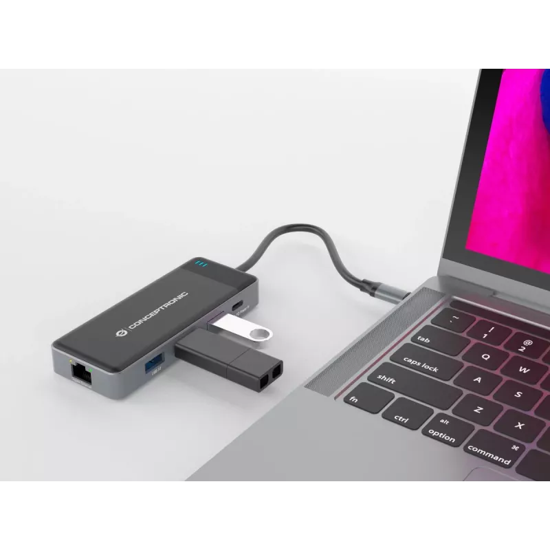 Conceptronic DONN14G laptop-dock/poort-replicator bedraad USB 3.2 Gen 1 (3.1 Gen 1) Type-C grijs