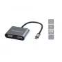 Conceptronic DONN16G bedraad USB 3.2 Gen 1 Type-C grijs 100W 4K Ultra HD