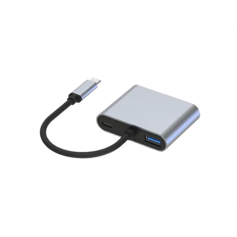 Conceptronic DONN16G bedraad USB 3.2 Gen 1 Type-C grijs 100W 4K Ultra HD