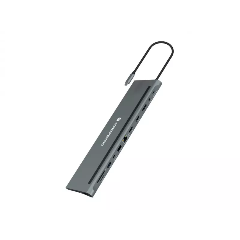 Conceptronic DONN17G laptop-dockingstation/poort-replicator bedraad USB 3.2 Gen 1 (3.1 Gen 1) Type-C grijs