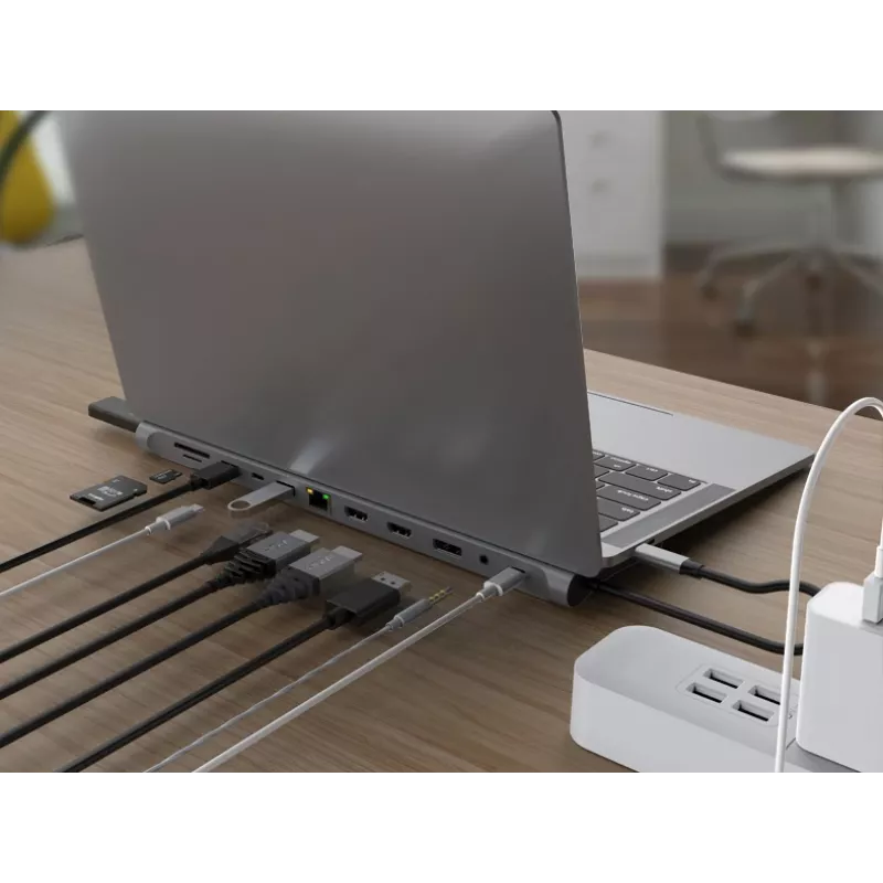 Conceptronic DONN17G laptop-dockingstation/poort-replicator bedraad USB 3.2 Gen 1 (3.1 Gen 1) Type-C grijs