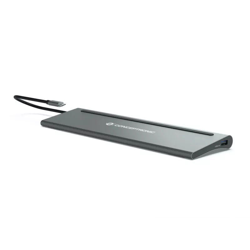 Conceptronic DONN17G laptop-dockingstation/poort-replicator bedraad USB 3.2 Gen 1 (3.1 Gen 1) Type-C grijs