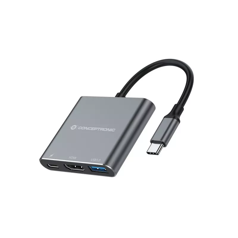Conceptronic DONN18G 3-in-1 USB 3.2 Gen 1 dockingstation, HDMI, USB 3.0, 100W USB PD