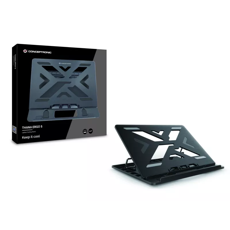 Conceptronic ERGO laptop-koelstandaard laptopstandaard zwart 39,6 cm (15,6 inch)