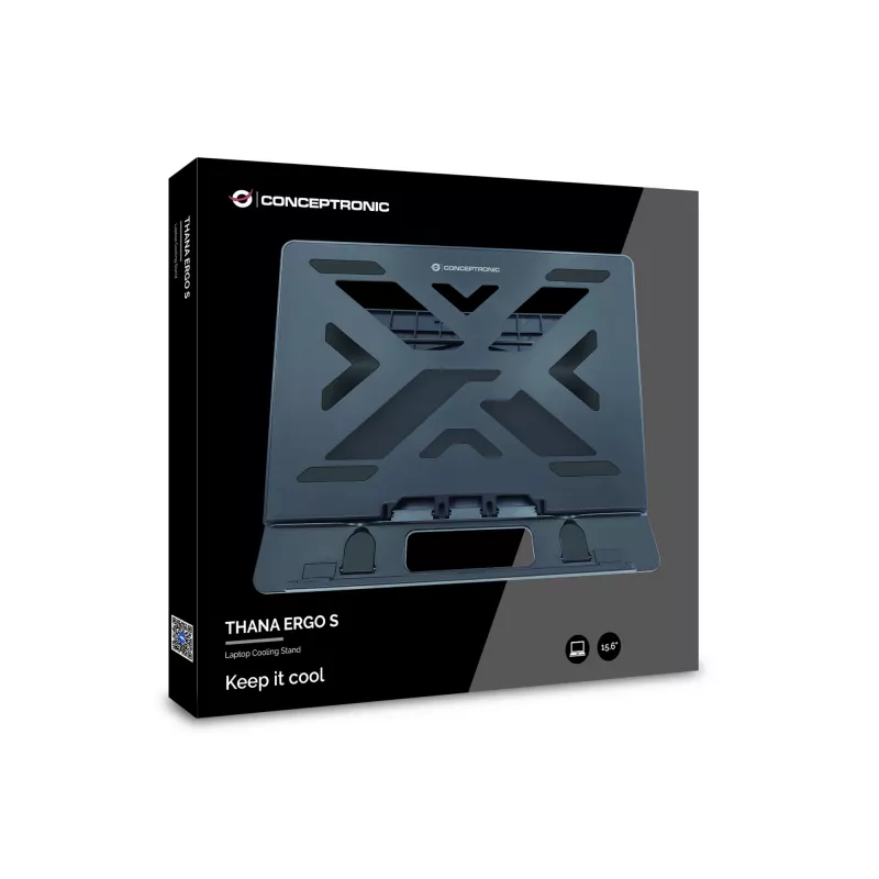 Conceptronic ERGO laptop-koelstandaard laptopstandaard zwart 39,6 cm (15,6 inch)