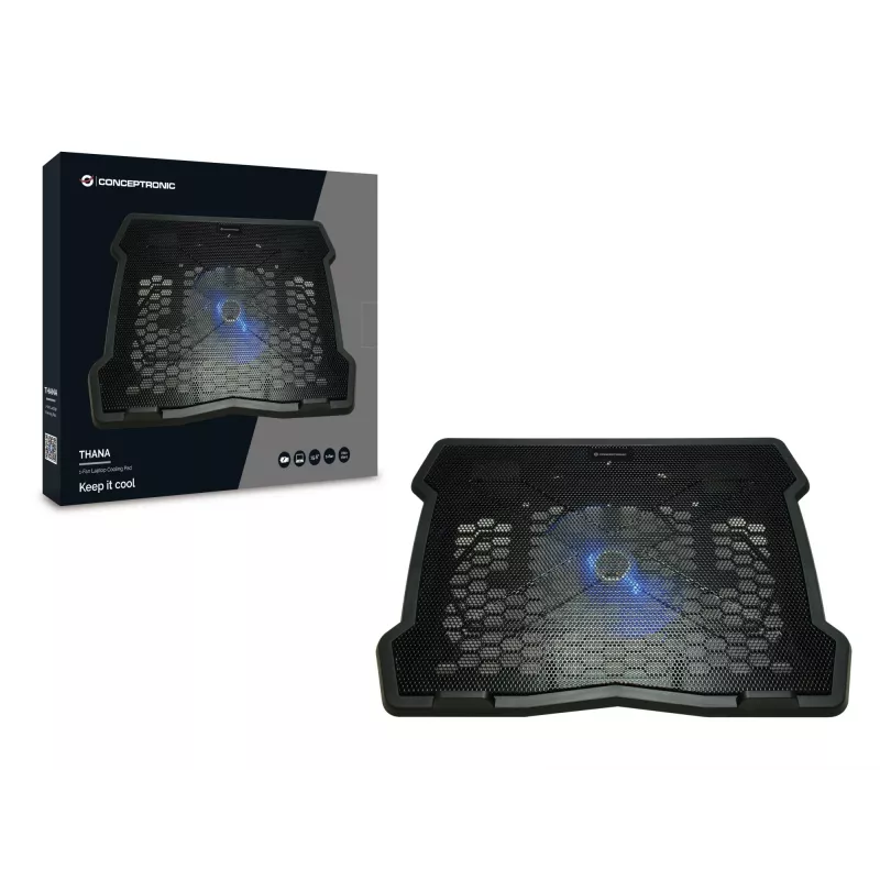 Conceptronic THANA05B laptop-koelpad 39,6 cm (15,6 inch) zwart