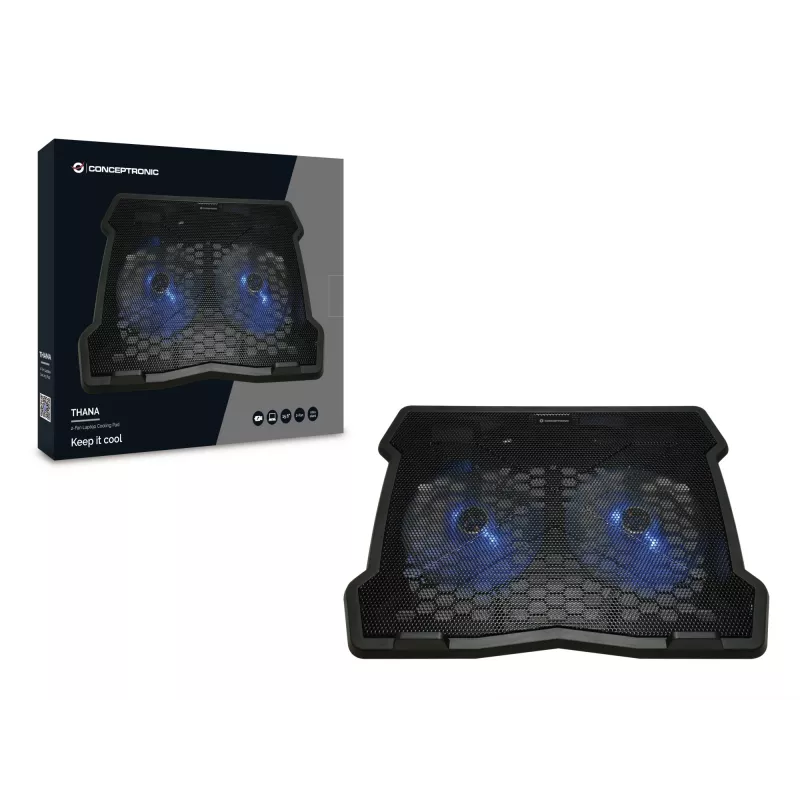 Conceptronic THANA06B laptop-koelpad 39,6 cm (15,6 inch) zwart