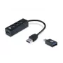 USB-hub Conceptronic HUBBIES 4-poorts USB 3.0-hub met USB-C OTG-adapter