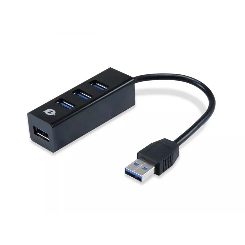 USB-hub Conceptronic HUBBIES 4-poorts USB 3.0-hub met USB-C OTG-adapter