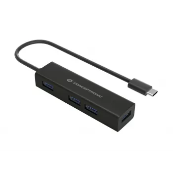 Conceptronic HUBBIES USB-C naar 4-poorts USB 3.0-hub