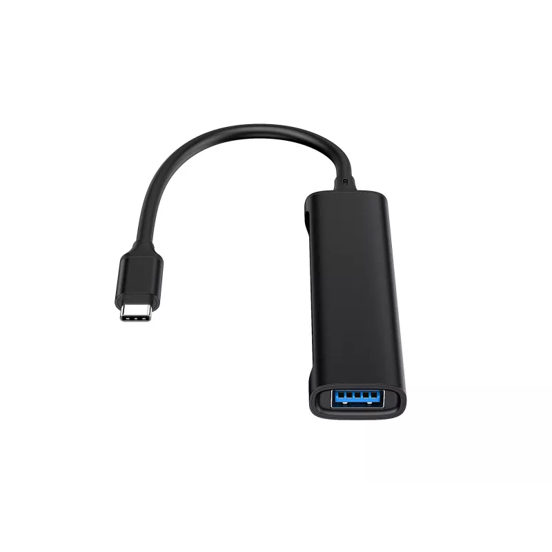 Conceptronic HUBBIES 4-poorts USB 3.0-hub, 2 USB-C- en 2 USB-A-aansluitingen, aluminium behuizing, USB-C-stekker
