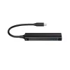 Conceptronic HUBBIES 4-poorts USB 3.0-hub, 2 USB-C- en 2 USB-A-aansluitingen, aluminium behuizing, USB-C-stekker