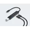 Conceptronic HUBBIES 4-poorts USB 3.0-hub, 2 USB-C- en 2 USB-A-aansluitingen, aluminium behuizing, USB-C-stekker