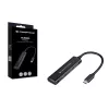 Conceptronic HUBBIES 4-poorts USB 3.0-hub, 2 USB-C- en 2 USB-A-aansluitingen, aluminium behuizing, USB-C-stekker