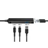 Conceptronic HUBBIES 4-poorts USB 3.0-hub, 2 USB-C- en 2 USB-A-aansluitingen, aluminium behuizing, USB-C-stekker