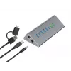 Conceptronic HUBBIES18G 10-in-1 60W USB 3.0 hub-oplader-combinatie, 2-in-1 USB-C-USB-A-kabel, USB 3.2 Gen 1
