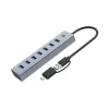 Conceptronic HUBBIES21GP 7-poorts USB 3.0-hub met voeding, 5 Gbit/s, USB-A x 7