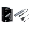 Conceptronic HUBBIES21GP 7-poorts USB 3.0-hub met voeding, 5 Gbit/s, USB-A x 7