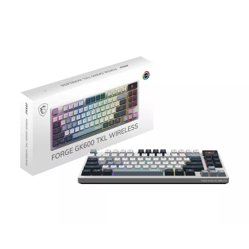 MSI Forge GK600 TKL Wireless Sky Gamingtoetsenbord, DE (QWERTZ) indeling