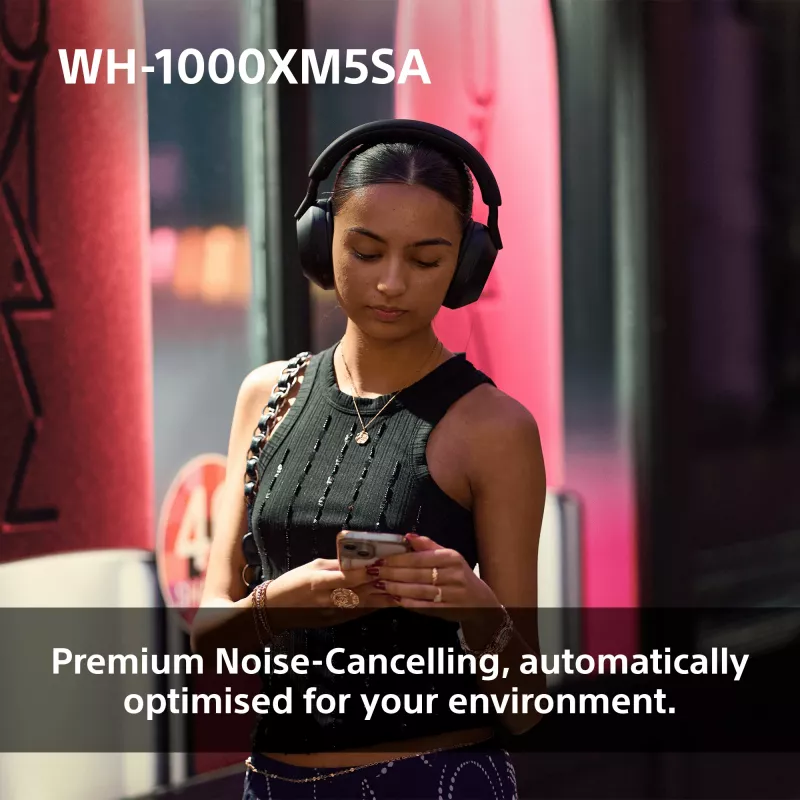 Sony WH-1000XM5SA headset bedraad & draadloos hoofdband muziek USB Type-C Bluetooth zwart