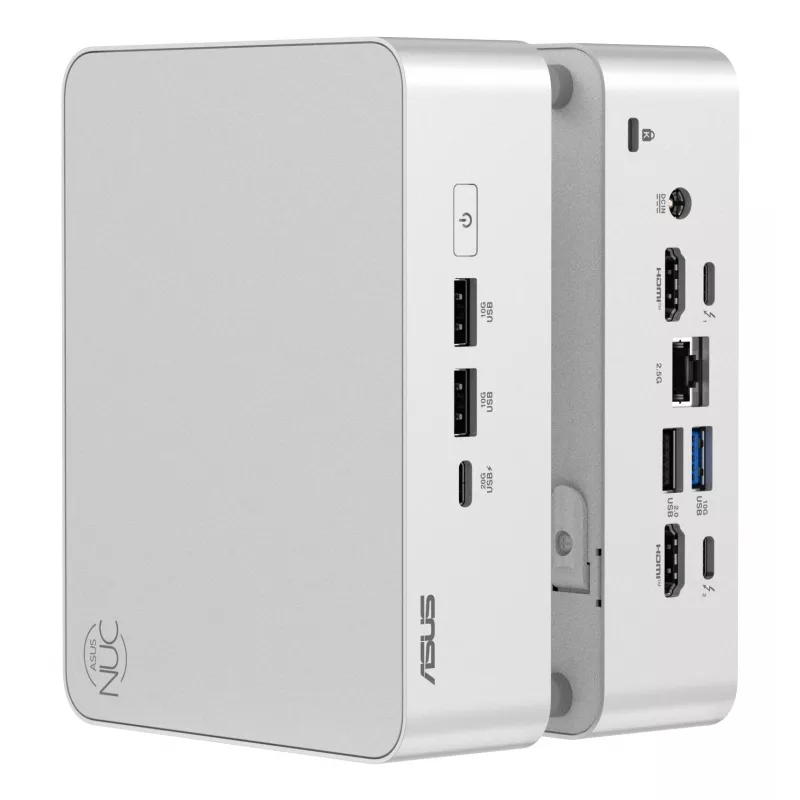 ASUS NUC 15 Pro+ RNUC15CRSV500002 mini-pc barebone, Intel Core Ultra 5 vPro, DDR5 tot 96 GB, Wi-Fi 7, Bluetooth 5,4