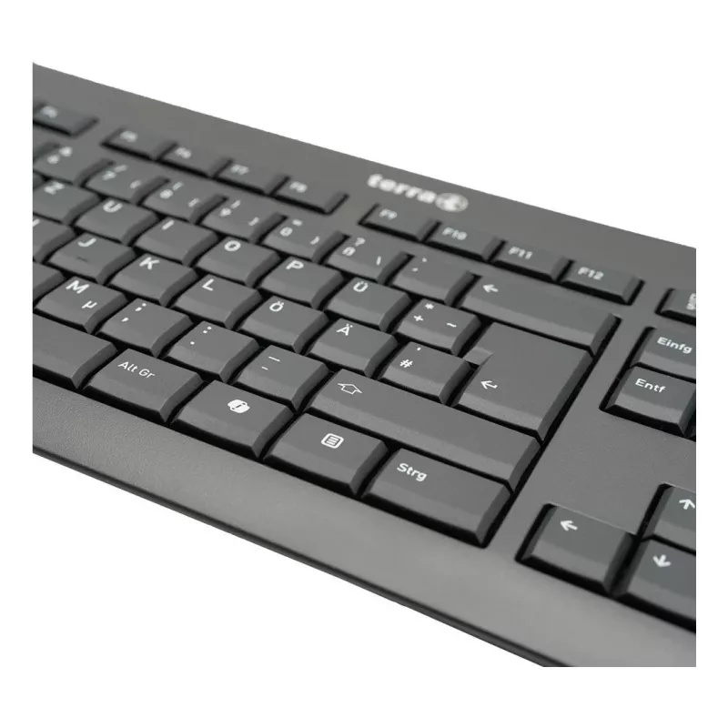 TERRA 1500 toetsenbord muis inbegrepen kantoor USB QWERTZ Duits zwart