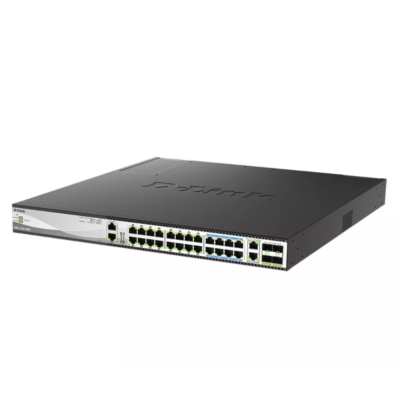 D-Link DMS-3130-30PS netwerkswitch managed L3 2.5G Ethernet (100/1000/2500) Power over Ethernet (PoE) 1U zwart