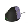 BakkerElkhuizen Evoluent 4 Small, rechtshandig, verticaal design, laser, USB Type-A, 2600 DPI, zwart, paars