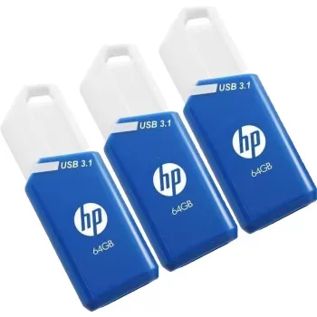HP x755w driepack USB-stick 64 GB USB Type-A 3.2 Gen 1 (3.1 Gen 1) blauw, wit
