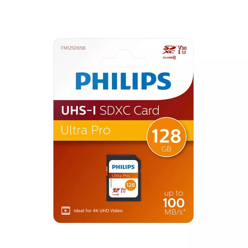 Flashgeheugen Philips 128 GB SDXC UHS-I FM12SD65B