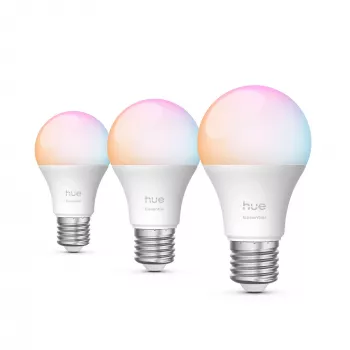 Philips Hue White and colour ambience Essential A60 – E27 slimme lamp – 806 lm – 8W – 3-pack