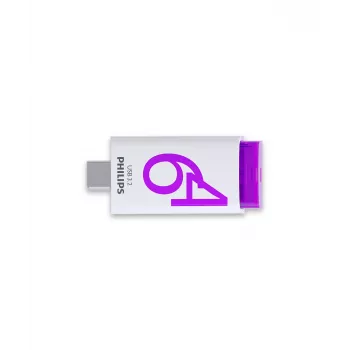 Philips Click USB-flashstation 64 GB USB Type-C 3.2 Gen 1 (3.1 Gen 1) Violet, Wit