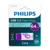 Philips Click USB-flashstation 64 GB USB Type-C 3.2 Gen 1 (3.1 Gen 1) Violet, Wit
