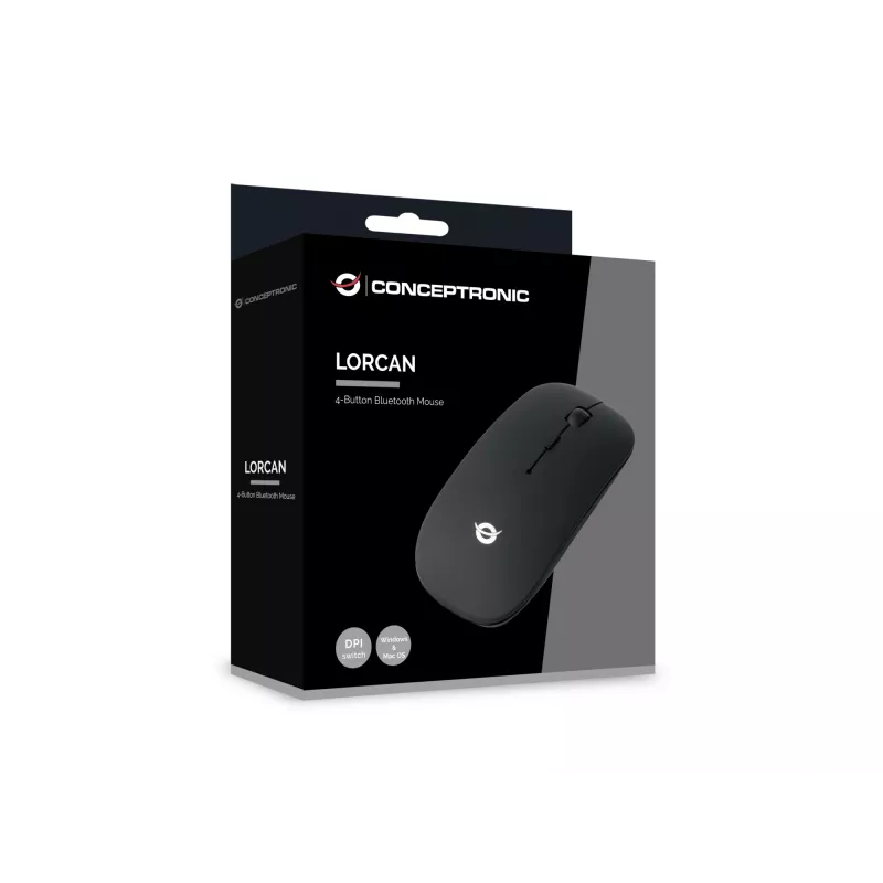 Conceptronic LORCAN01B 4-toets Bluetooth-muis